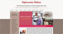 Desktop Screenshot of ogloszenia.slubne-targi.pl