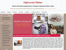 Tablet Screenshot of ogloszenia.slubne-targi.pl